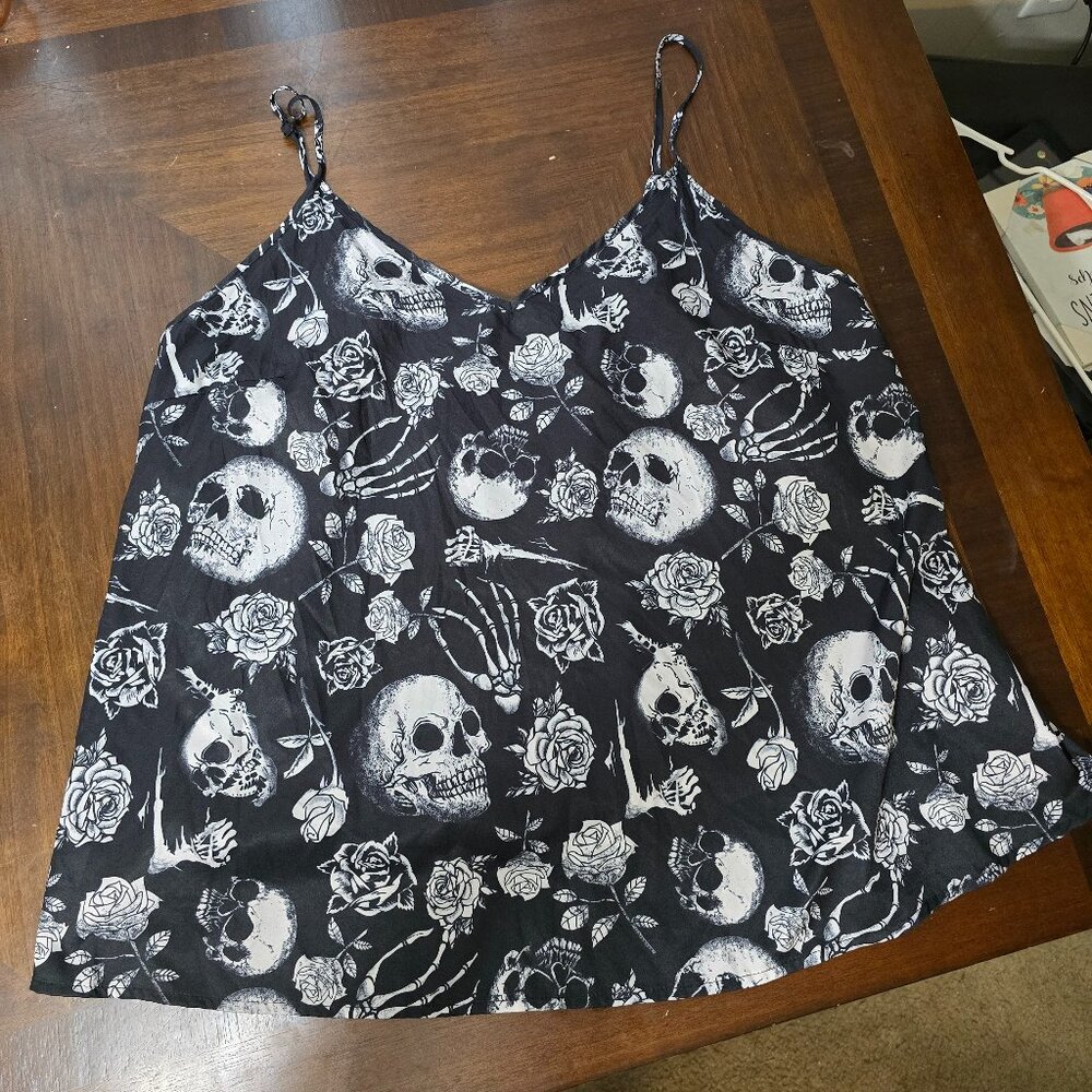 Women's Plus Skull Tank Top 4x